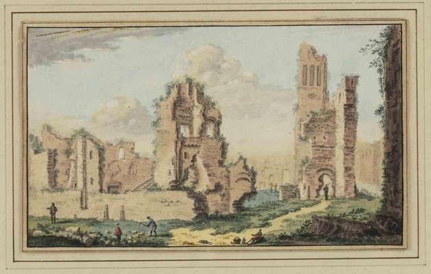 Abraham Rademaker, Ancient Ruins, Watercolor, 18th Century-ZCI-1770140