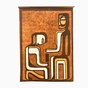 Abstract Batik Wall Hanging, 1960s-YZD-998231