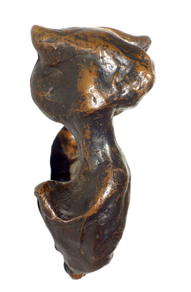 Abstract Bronze Sculpture Handle for Push Door, 1960s