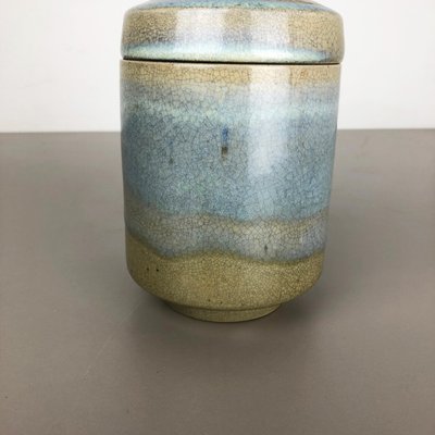 Abstract Ceramic Studio Pottery Can with Lid by Wendelin Stahl, Germany, 1970s-QZ-1075944