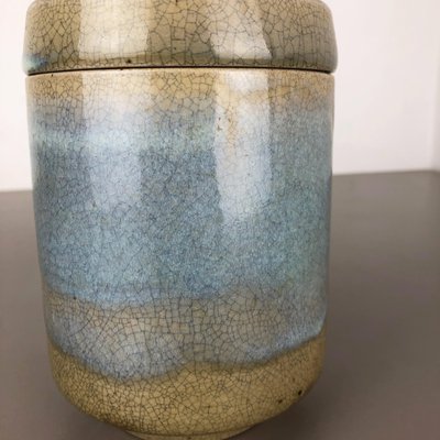 Abstract Ceramic Studio Pottery Can with Lid by Wendelin Stahl, Germany, 1970s-QZ-1075944