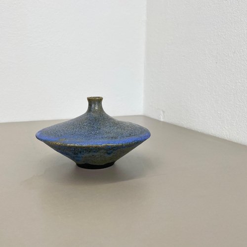 Abstract Ceramic Studio Pottery UFO Vase by Gerhard Liebenthron, 1968