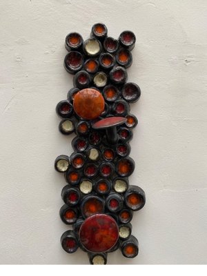 Abstract Ceramic Wall Sculpture from Perignem, Belgium-KL-1259932