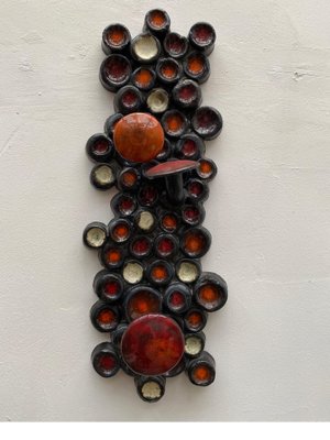 Abstract Ceramic Wall Sculpture from Perignem, Belgium-KL-1259932