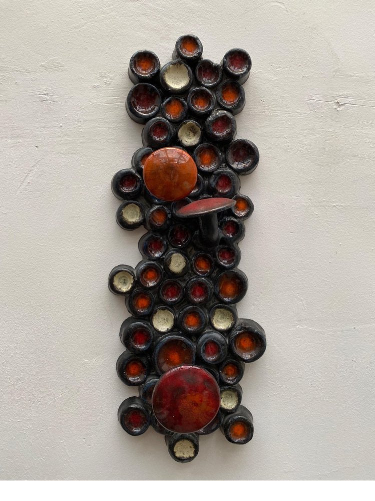 Abstract Ceramic Wall Sculpture from Perignem, Belgium