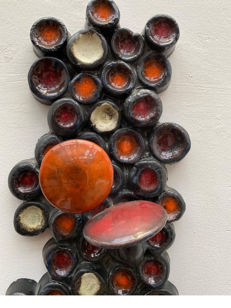 Abstract Ceramic Wall Sculpture from Perignem, Belgium