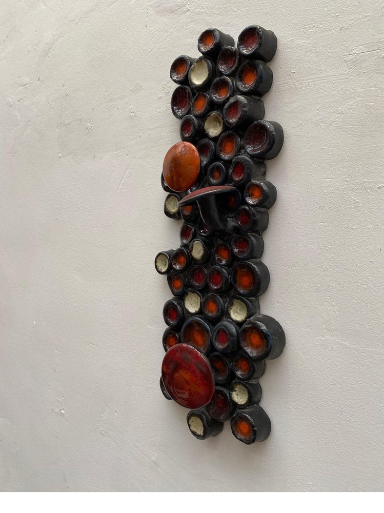 Abstract Ceramic Wall Sculpture from Perignem, Belgium