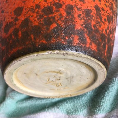 Abstract Colorful Pottery Floor Vase from Silberdistel, Germany, 1950s-QZ-1114563