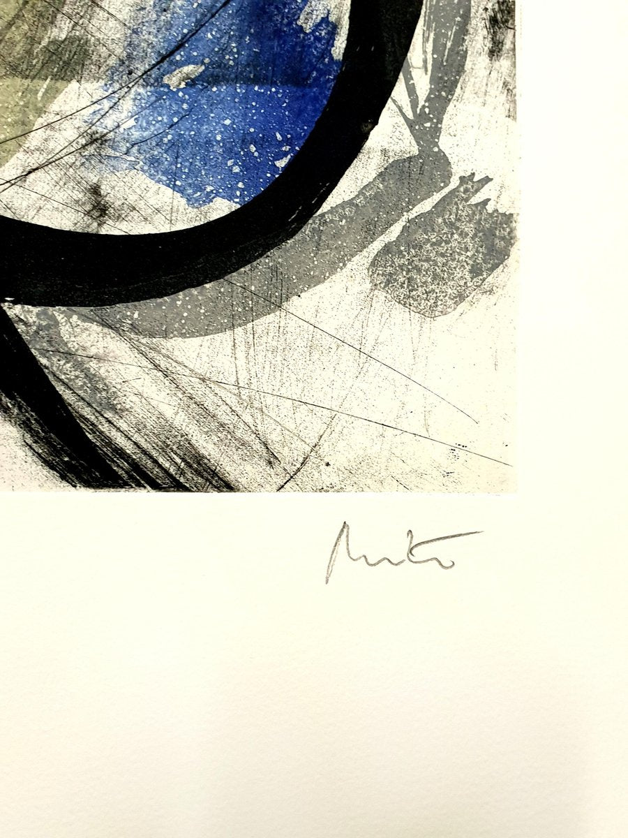 Abstract Composition -Etching by Jean Miotte, 1994