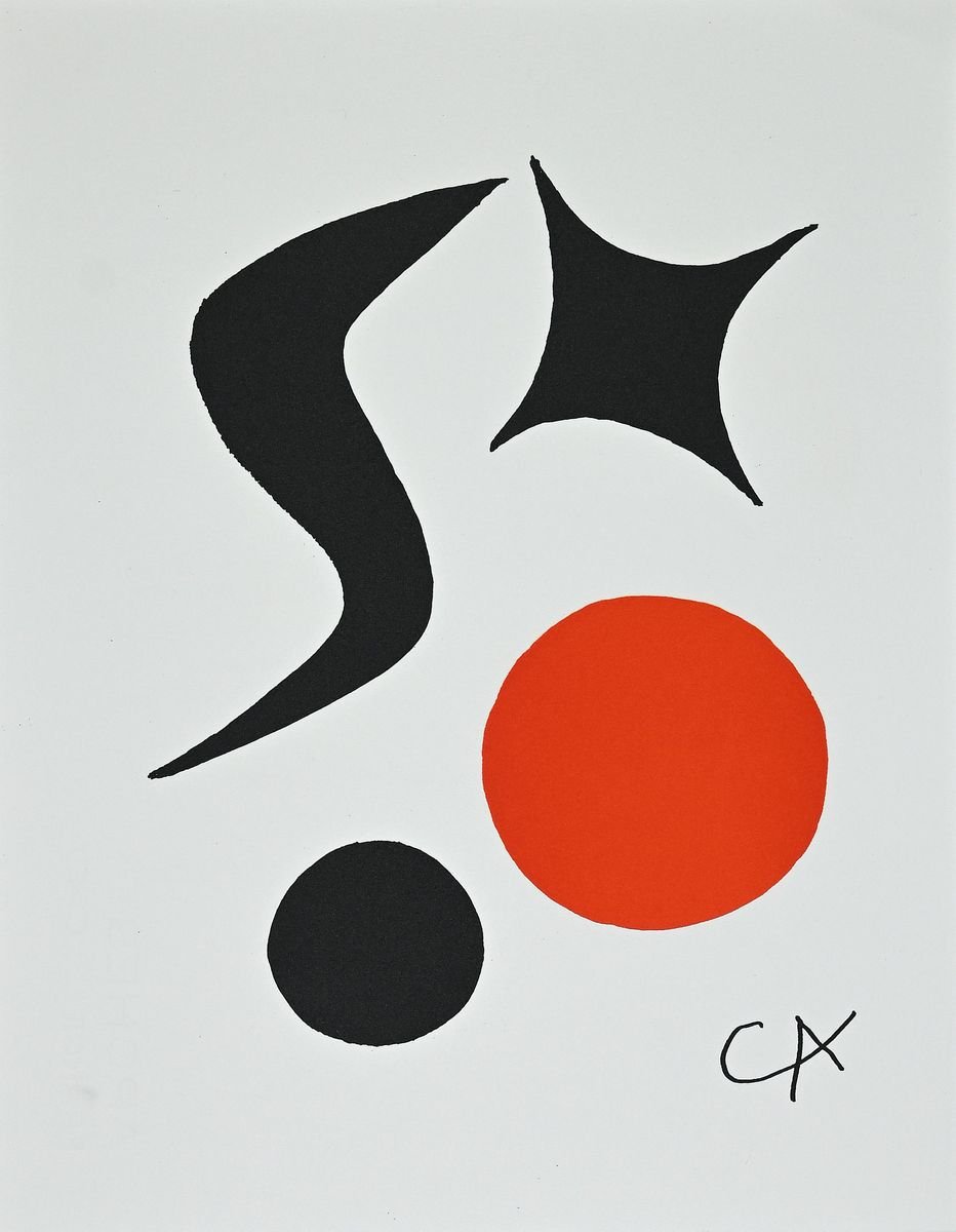 Abstract Composition, Lithograph After A. Calder, 1982