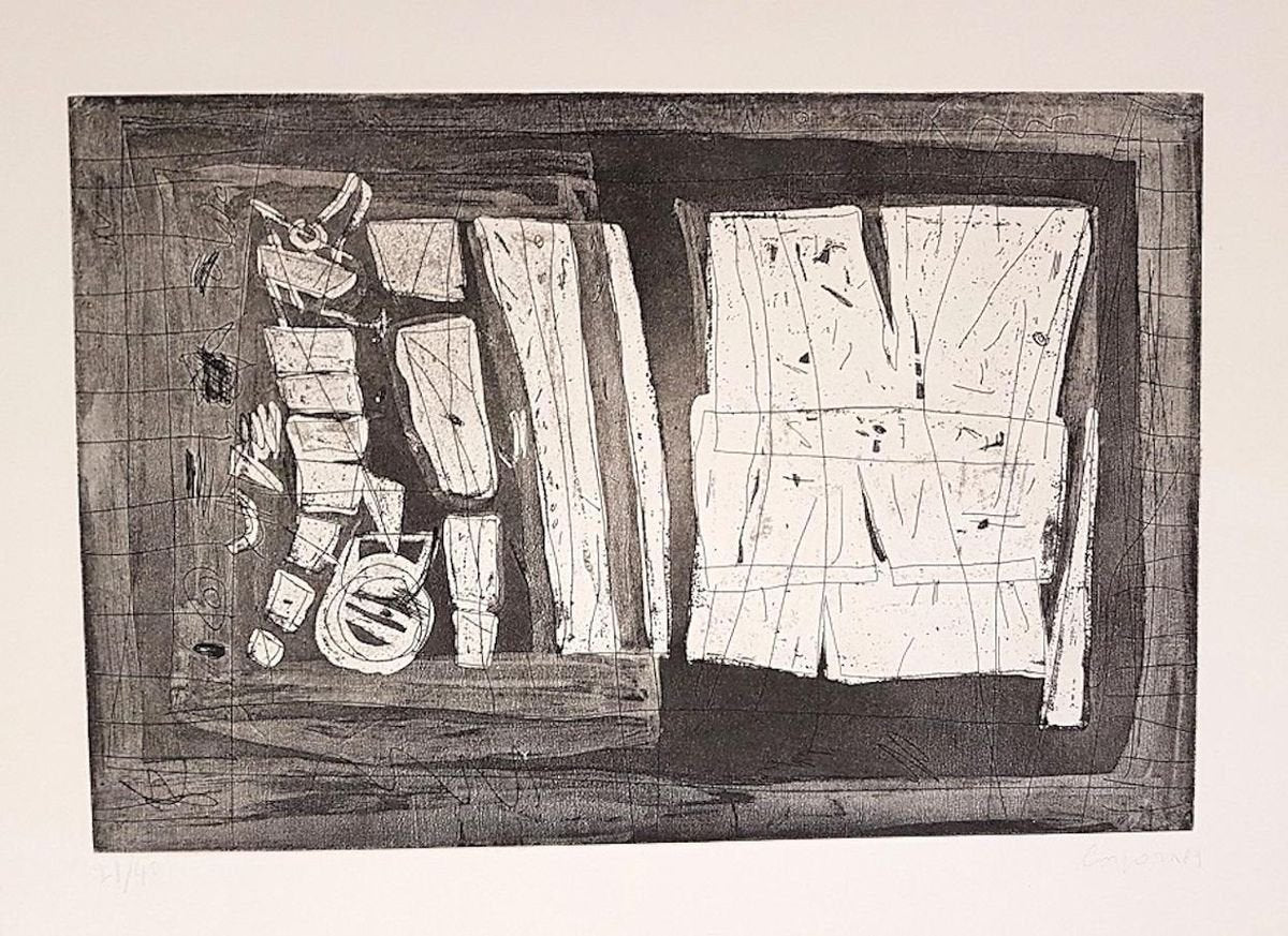 Abstract Composition - Original Etching by Antonio Corpora - 1969 1969