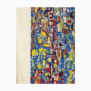 Abstract Composition - Original Scree Print and Lithograph by E. Brunori - 1955 1955-ZCI-757102