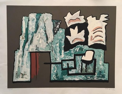 Abstract Composition - Original Screen Print by A. Magnelli - 1962 1962-ZCI-757444