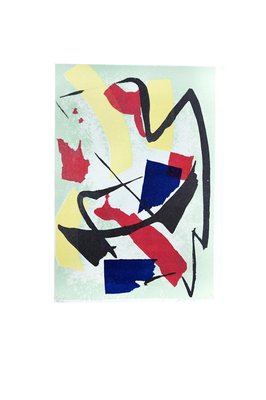 Abstract Composition - Original Screen Print by Luigi Montanarini - 1970s 1970s-ZCI-755781