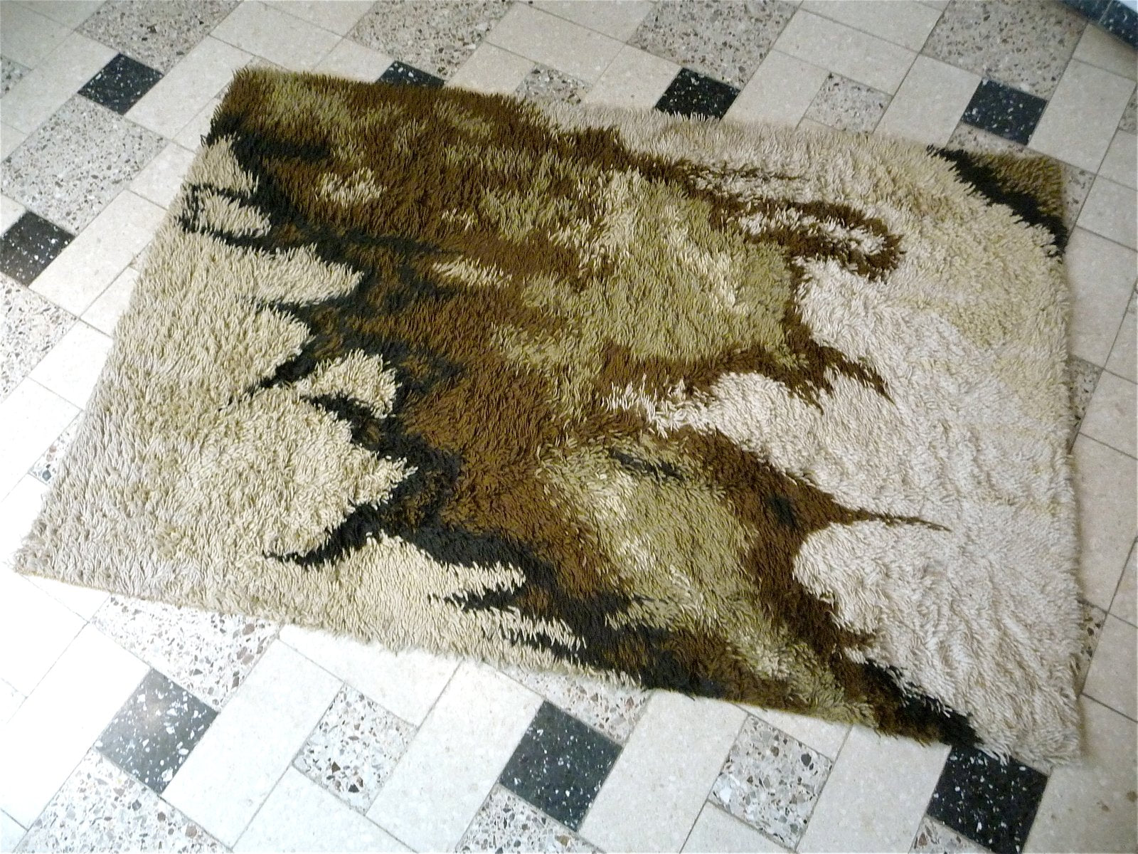 Abstract Danish Rug by Ege Rya, 1960s