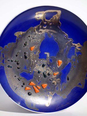 Abstract Decorative Plate by Bruno Contenotte, 1970s-KGD-736907