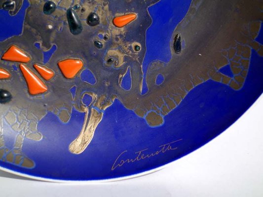 Abstract Decorative Plate by Bruno Contenotte, 1970s-KGD-736907