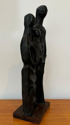 Abstract Family Sculpture in Black Glaze attributed to Elie Van Damme, Belgium, 1960s-KL-2028629