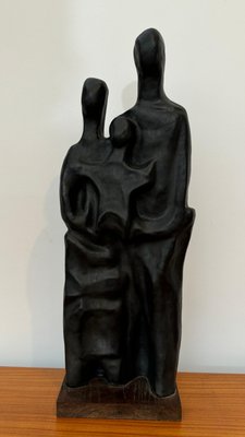 Abstract Family Sculpture in Black Glaze attributed to Elie Van Damme, Belgium, 1960s-KL-2028629