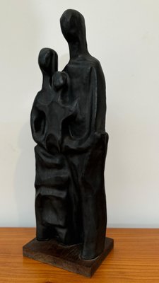 Abstract Family Sculpture in Black Glaze attributed to Elie Van Damme, Belgium, 1960s-KL-2028629