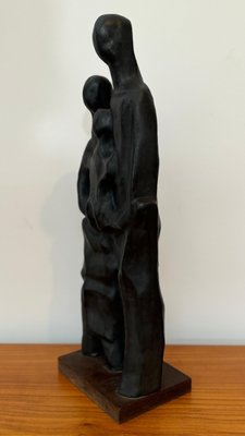 Abstract Family Sculpture in Black Glaze attributed to Elie Van Damme, Belgium, 1960s-KL-2028629