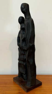 Abstract Family Sculpture in Black Glaze attributed to Elie Van Damme, Belgium, 1960s-KL-2028629