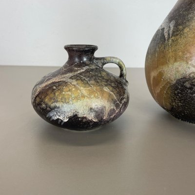 Abstract Fat Lava Pottery Vases from Ruscha, Germany, 1960s, Set of 2-QZ-1260426