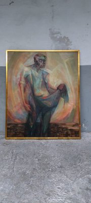 Abstract Figure, 1966, Oil on Canvas, Framed-AIF-1795948