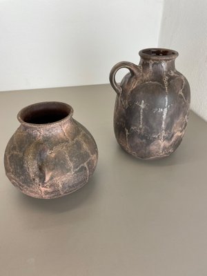 Abstract German Fat Lava Pottery Vases by Ruscha, 1960s, Set of 2-QZ-1131331