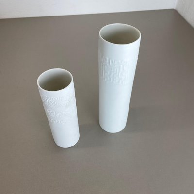 Abstract German Porcelain Vases by Cuno Fischer for Rosenthal, 1980s, Set of 2-QZ-1161694