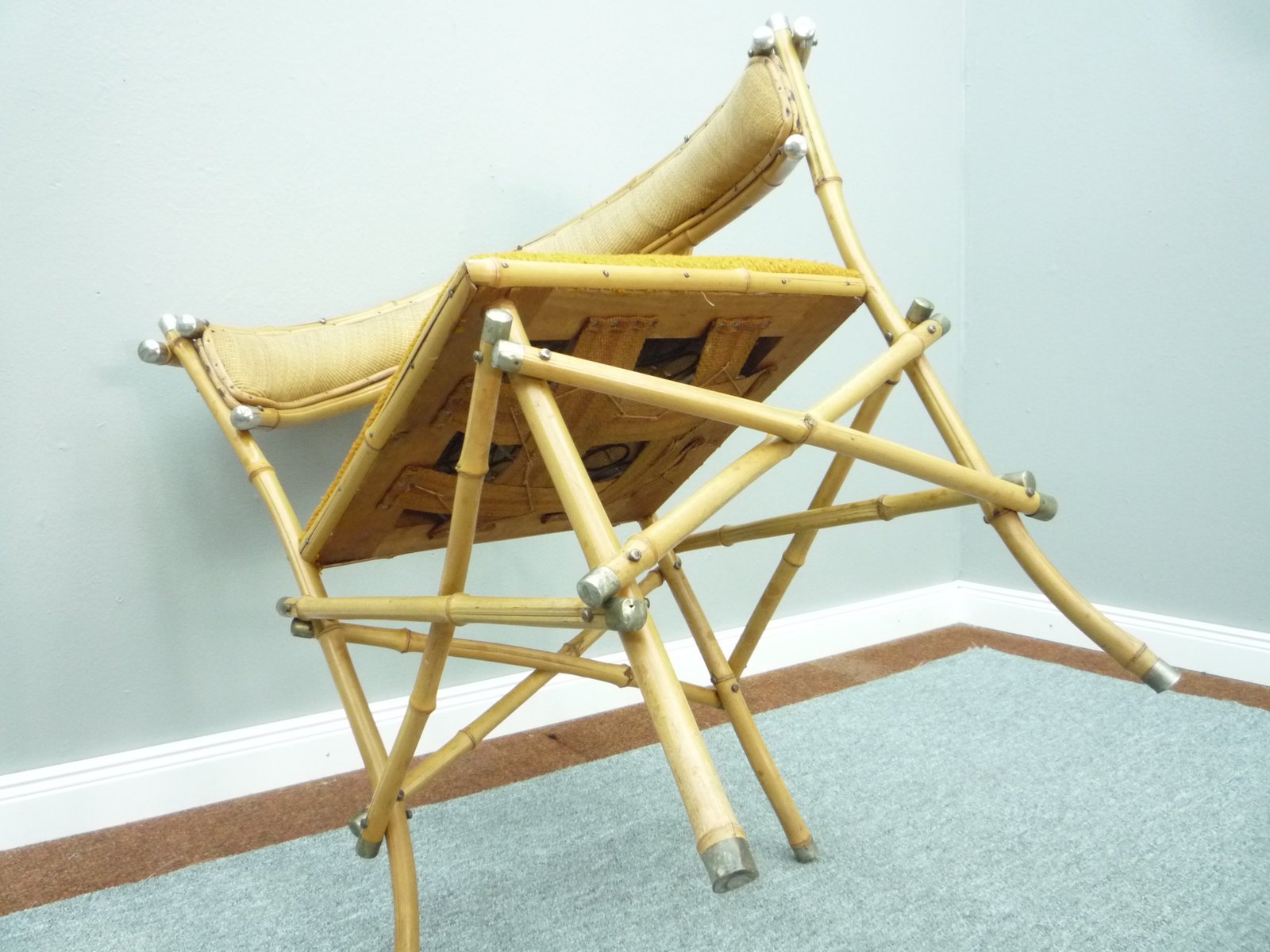 Abstract Handmade Bamboo Chair, 1920s