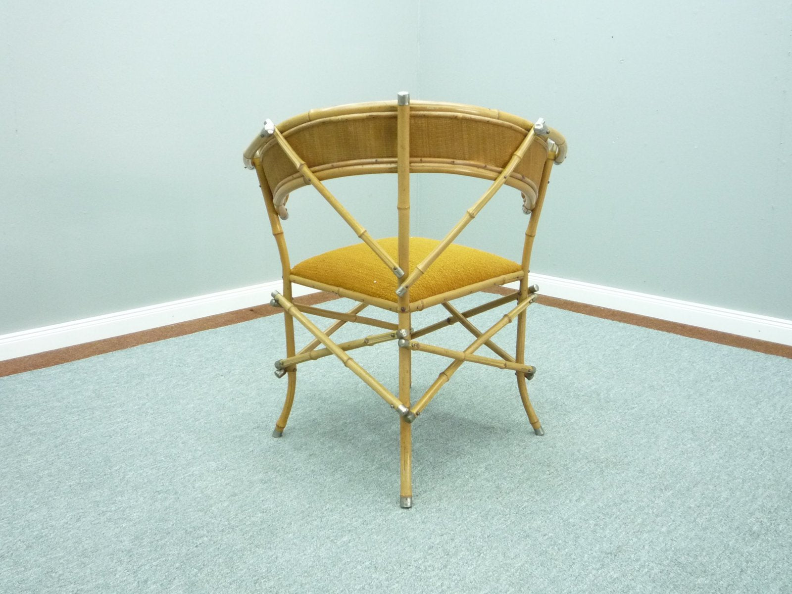 Abstract Handmade Bamboo Chair, 1920s