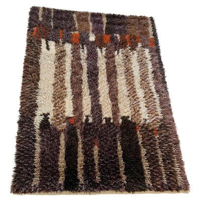 Abstract High Pile Rya Rug, Finland, 1960s-QZ-1392971