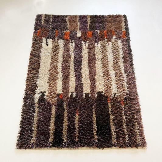 Abstract High Pile Rya Rug, Finland, 1960s