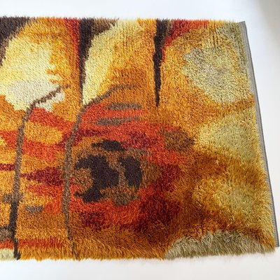 Abstract High Pile Rya Rug, Sweden, 1960s-QZ-1089662