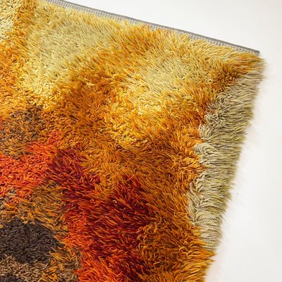 Abstract High Pile Rya Rug, Sweden, 1960s-QZ-1089662