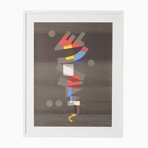 Abstract Lithograph in Color by Michel Seuphor, 1970s-VT-639897