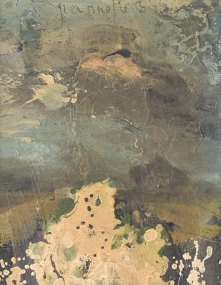 Abstract Painting, 20th-Century, Oil on Board, Framed-AOI-1106754