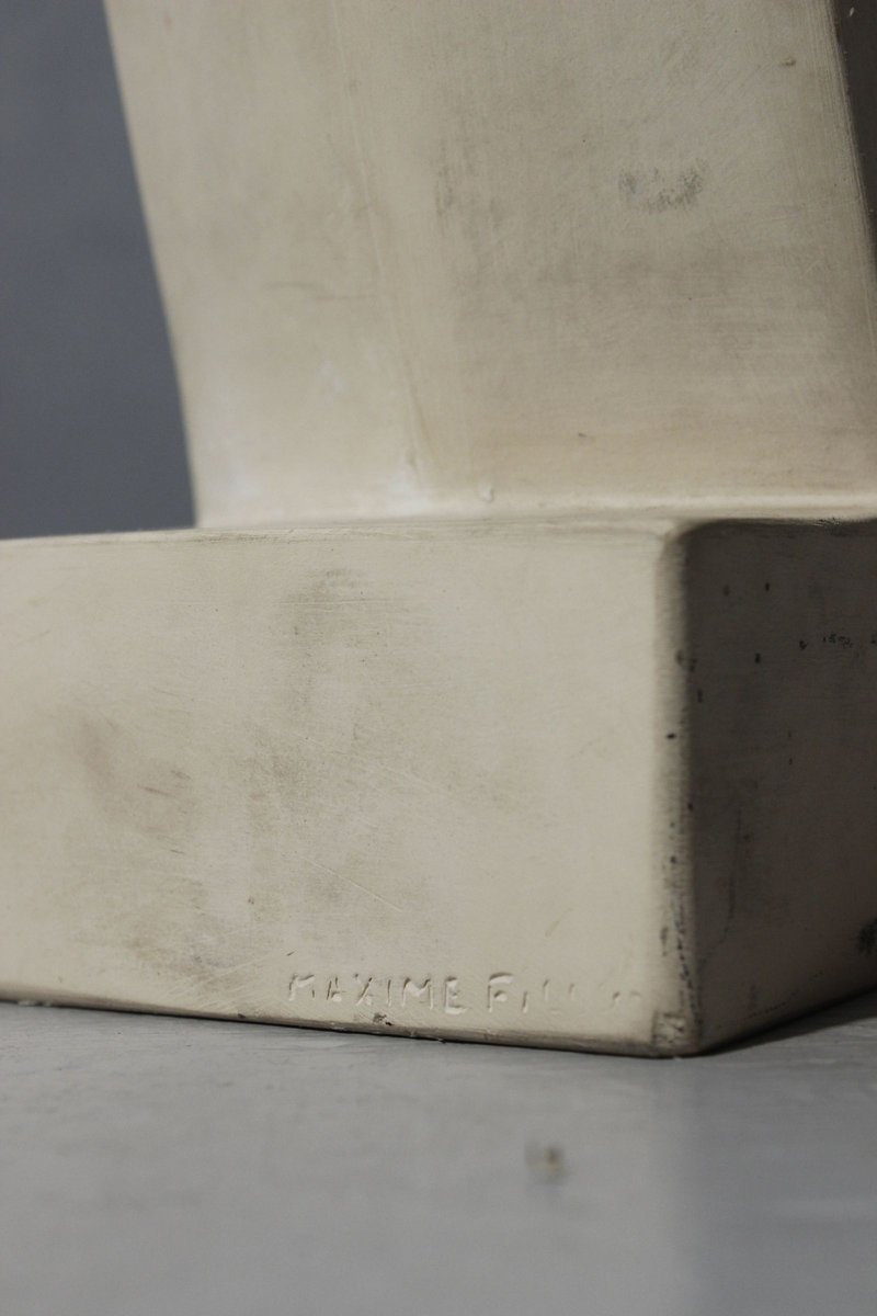 Abstract Plaster Sculpture by Maxime Fillon, 1970s