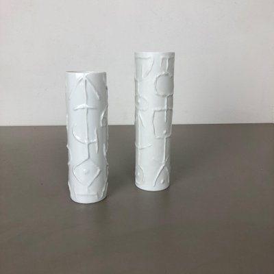 Abstract Porcelain Vases by Cuno Fischer for Rosenthal, Germany, 1980s, Set of 2-QZ-1052951