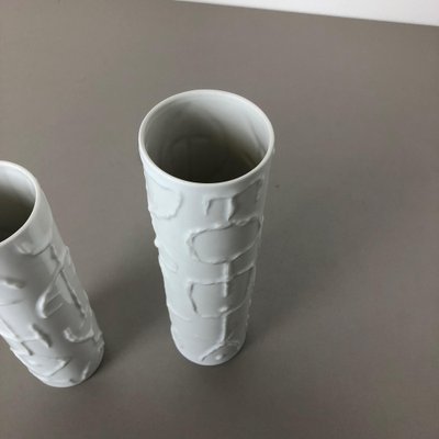 Abstract Porcelain Vases by Cuno Fischer for Rosenthal, Germany, 1980s, Set of 2-QZ-1052951