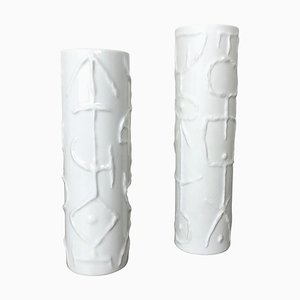 Abstract Porcelain Vases by Cuno Fischer for Rosenthal, Germany, 1980s, Set of 2-QZ-1052951