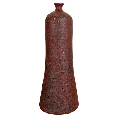 Abstract Red Ceramic Studio Pottery Vase by Gerhard Liebenthron, Germany, 1970s-QZ-1312770