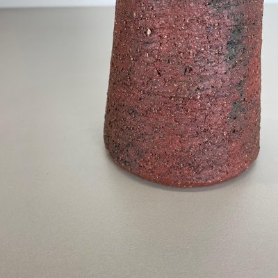 Abstract Red Ceramic Studio Pottery Vase by Gerhard Liebenthron, Germany, 1970s-QZ-1312770