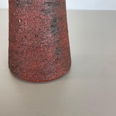 Abstract Red Ceramic Studio Pottery Vase by Gerhard Liebenthron, Germany, 1970s-QZ-1312770