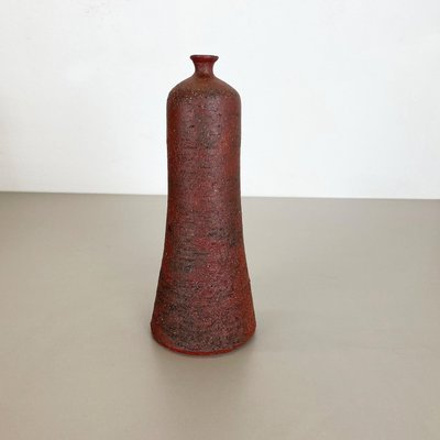 Abstract Red Ceramic Studio Pottery Vase by Gerhard Liebenthron, Germany, 1970s-QZ-1312770