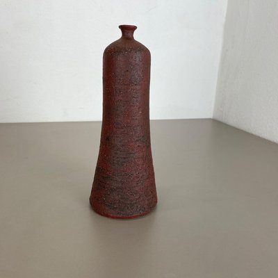 Abstract Red Ceramic Studio Pottery Vase by Gerhard Liebenthron, Germany, 1970s-QZ-1312770