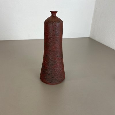 Abstract Red Ceramic Studio Pottery Vase by Gerhard Liebenthron, Germany, 1970s-QZ-1312770