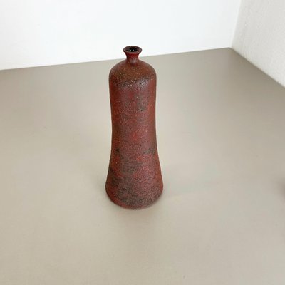 Abstract Red Ceramic Studio Pottery Vase by Gerhard Liebenthron, Germany, 1970s-QZ-1312770