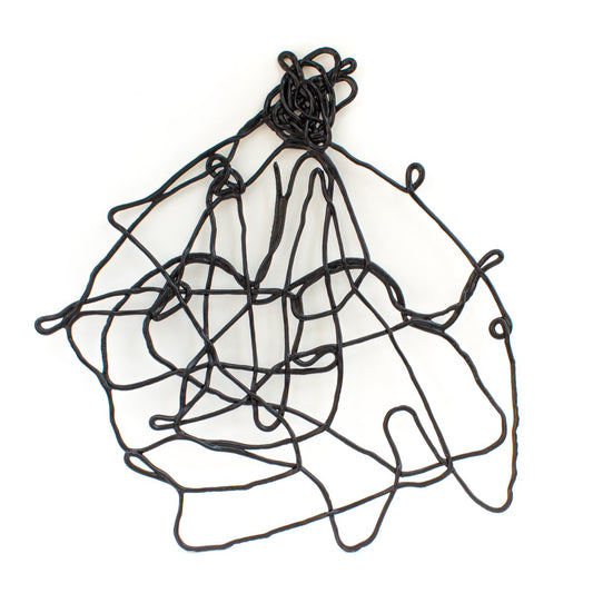 Abstract Sculpture in Plastic & Black Wire